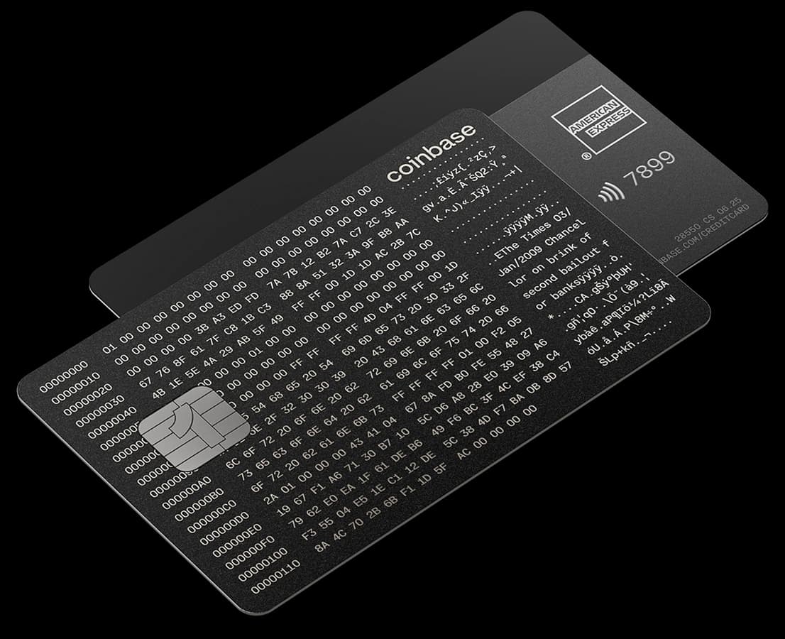 Coinbase One Card, metal American Express card